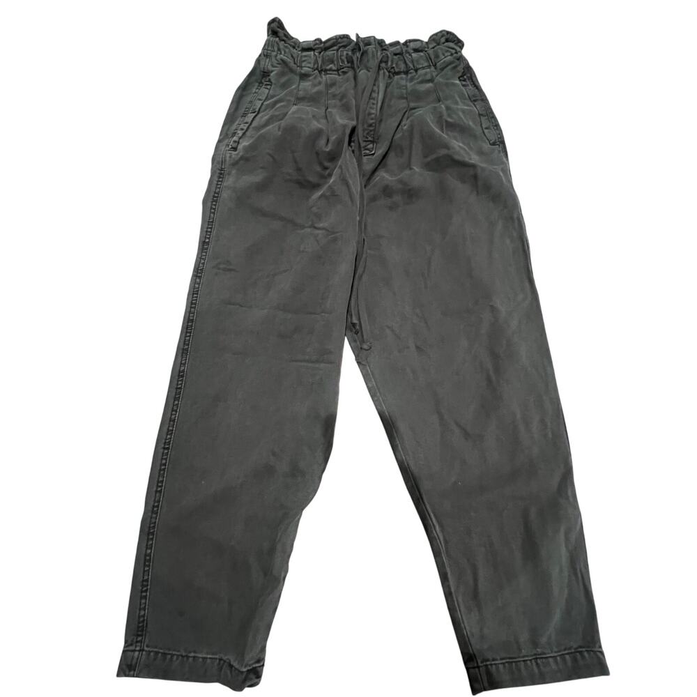 Free People Gray Wash High Waisted Straight Leg Pants Medium